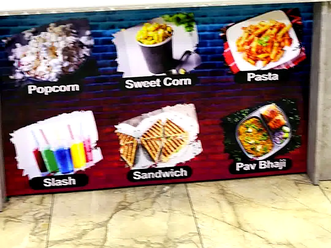 Café menu with popcorn, sweet corn, pasta, noodles and sandwiches at Yey Kidzarea