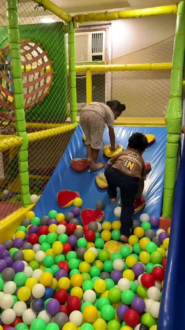 Child climbing in the soft play area at Yey Kidzarea